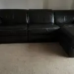 Leather brown sofa