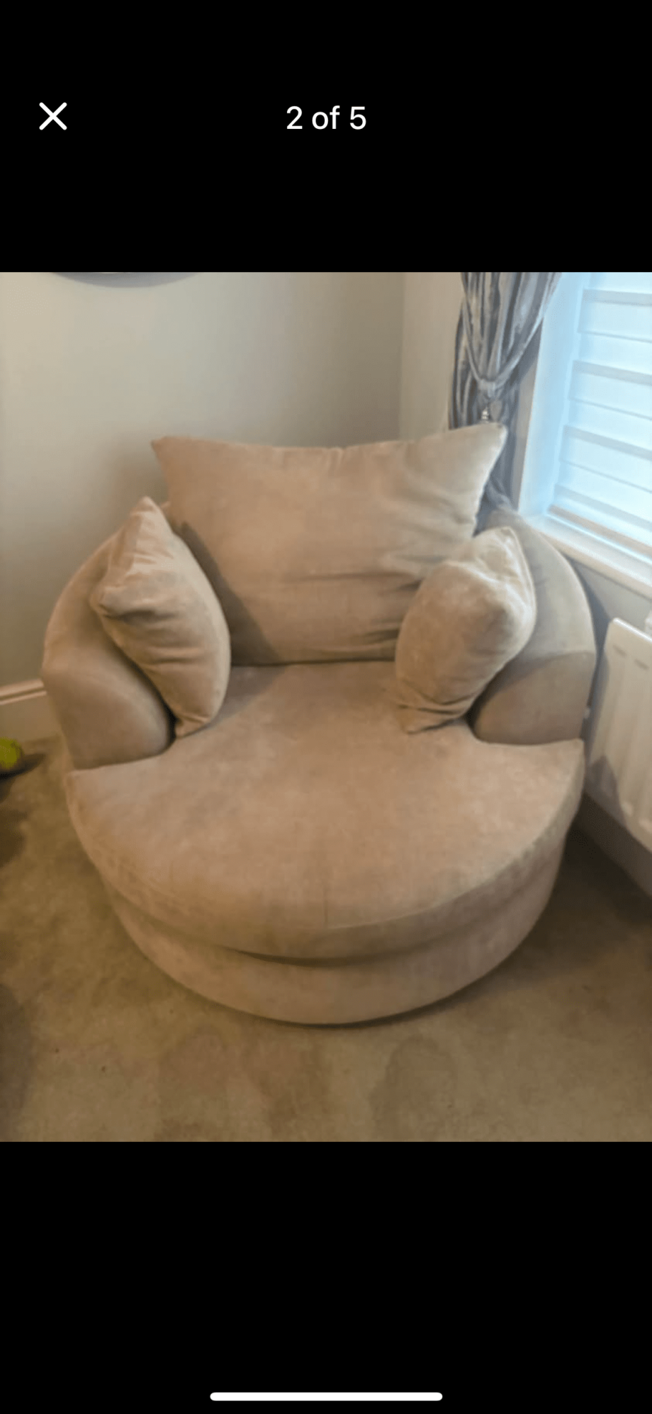 Next beige swivel chair