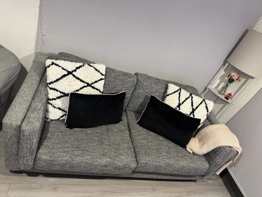 Grey 3 seater sofa