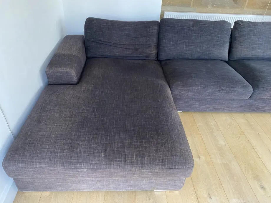 Dwell Verona left hand corner chaise sofa charcoal