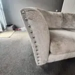 Crushed velvet corner sofa