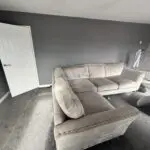 Crushed velvet corner sofa
