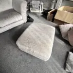 Crushed velvet corner sofa