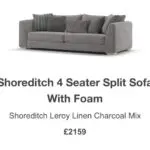 Sofology Sofas Grey 4 seater & 2 X 2 seater