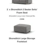 Sofology Sofas Grey 4 seater & 2 X 2 seater