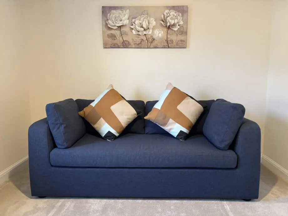 MADE Mogen 3 Seater Sofa Bed Storm Blue