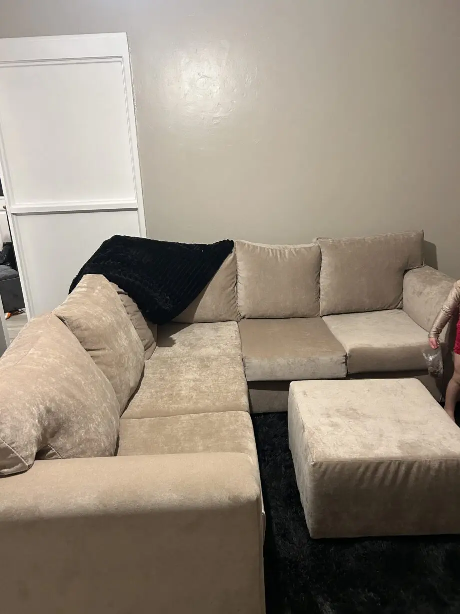 Beige corner sofa