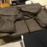 Brown 2 seater sofa
