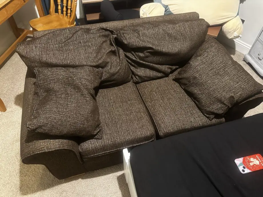 Brown 2 seater sofa