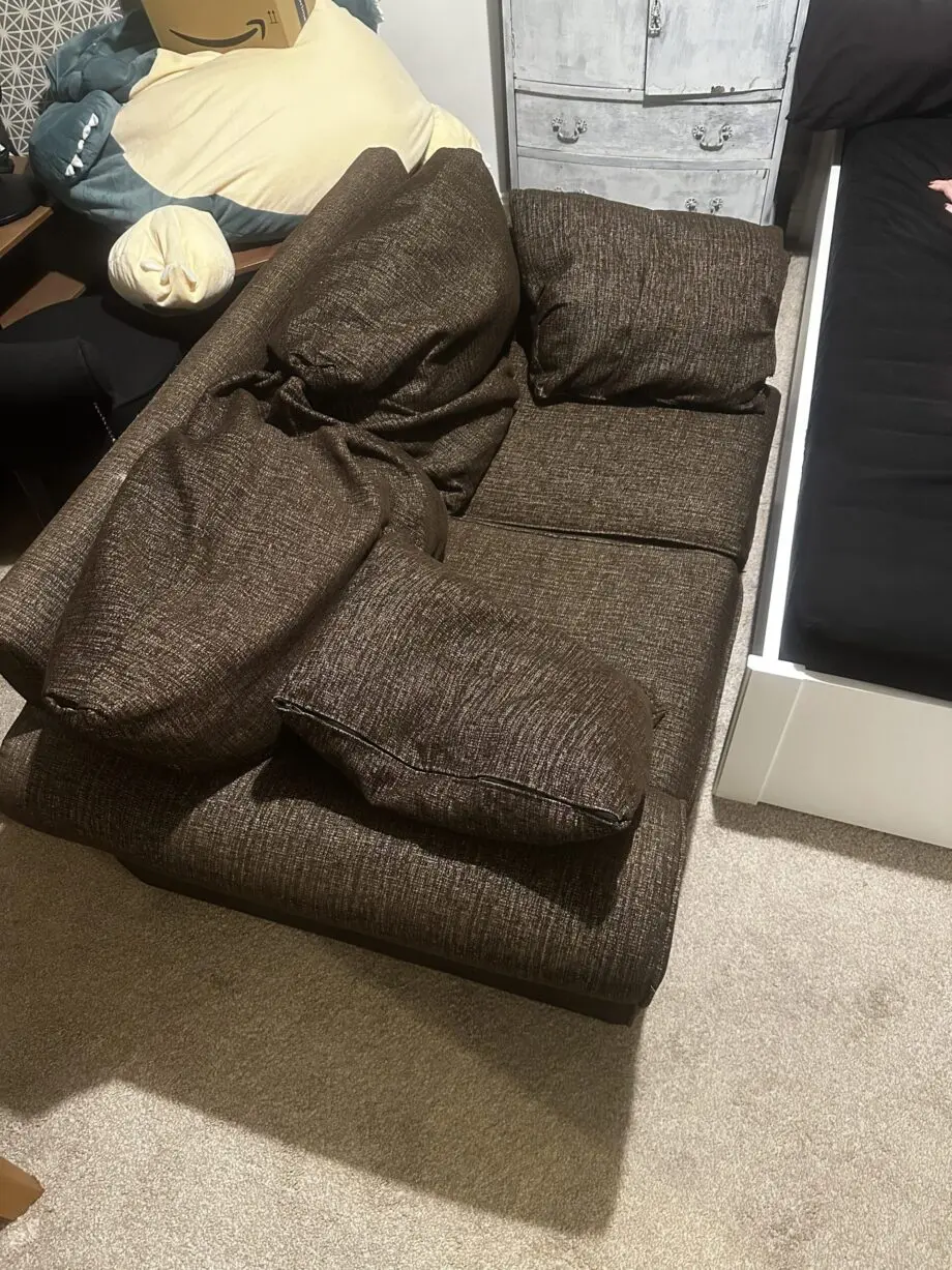 Brown 2 seater sofa