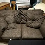 Brown 2 seater sofa