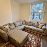 Sofology Fabric Grey Corner Sofa Bed
