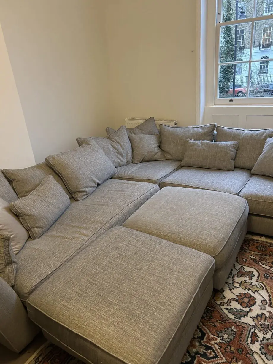 Sofology Fabric Grey Corner Sofa Bed