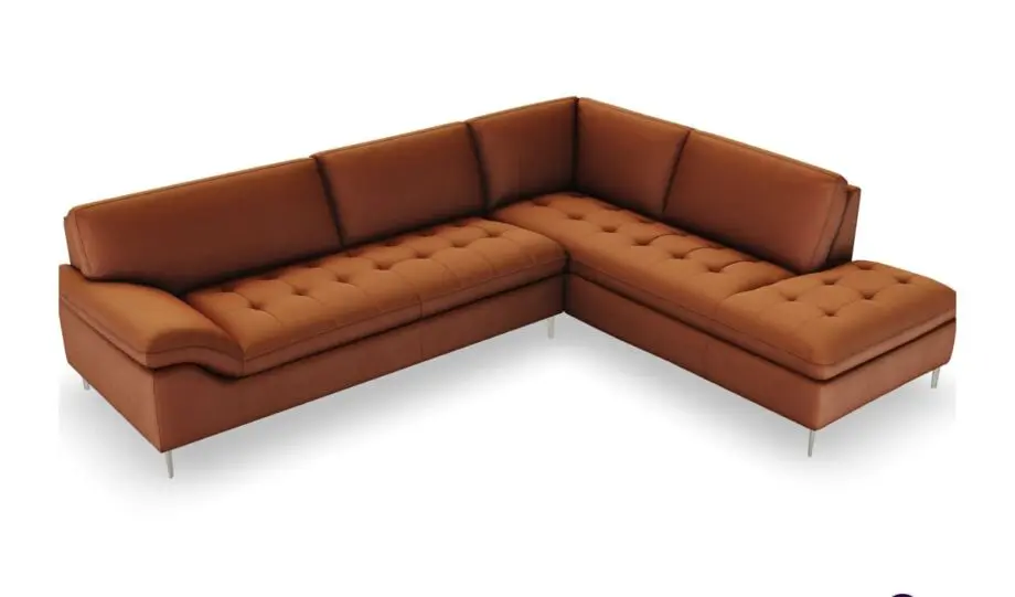 DFS Campania Left Hand Facing Arm Open End Corner Sofa In Cinnamon