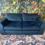 Stunning blue velvet 3 seater almost brand new