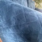 Stunning blue velvet 3 seater almost brand new