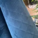 Stunning blue velvet 3 seater almost brand new