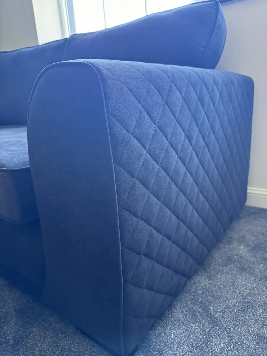 DFS BLACK ORKA CORNER SOFA WITH MATCHING FOOTSTOOL