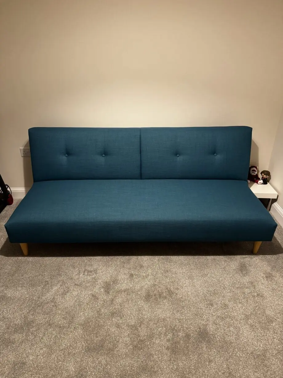 John Lewis ANYDAY Clapton Fixed Back Small Double Sofa Bed, Light Leg, Fraser Teal
