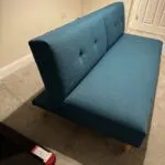 John Lewis ANYDAY Clapton Fixed Back Small Double Sofa Bed, Light Leg, Fraser Teal