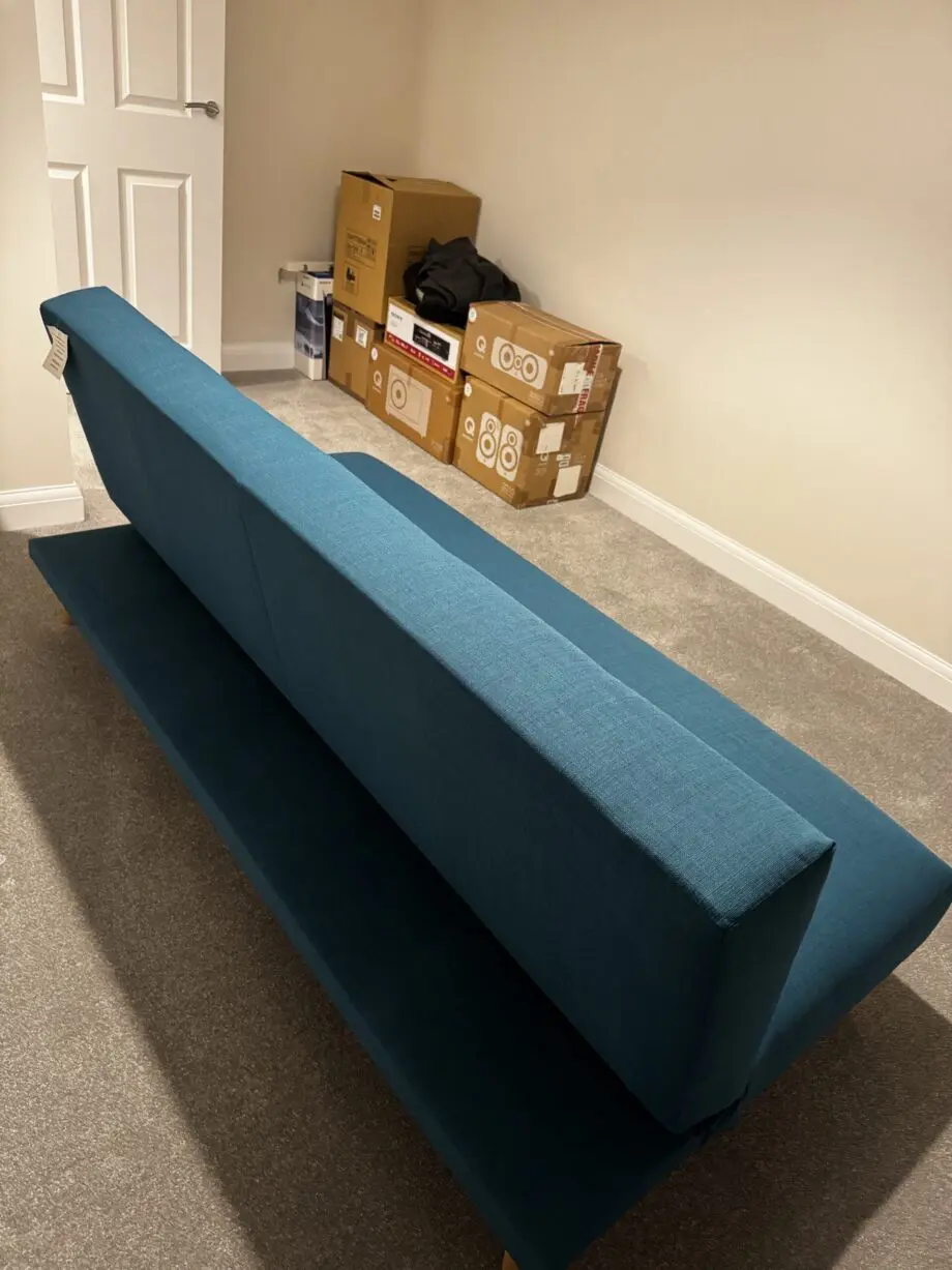 John Lewis ANYDAY Clapton Fixed Back Small Double Sofa Bed, Light Leg, Fraser Teal