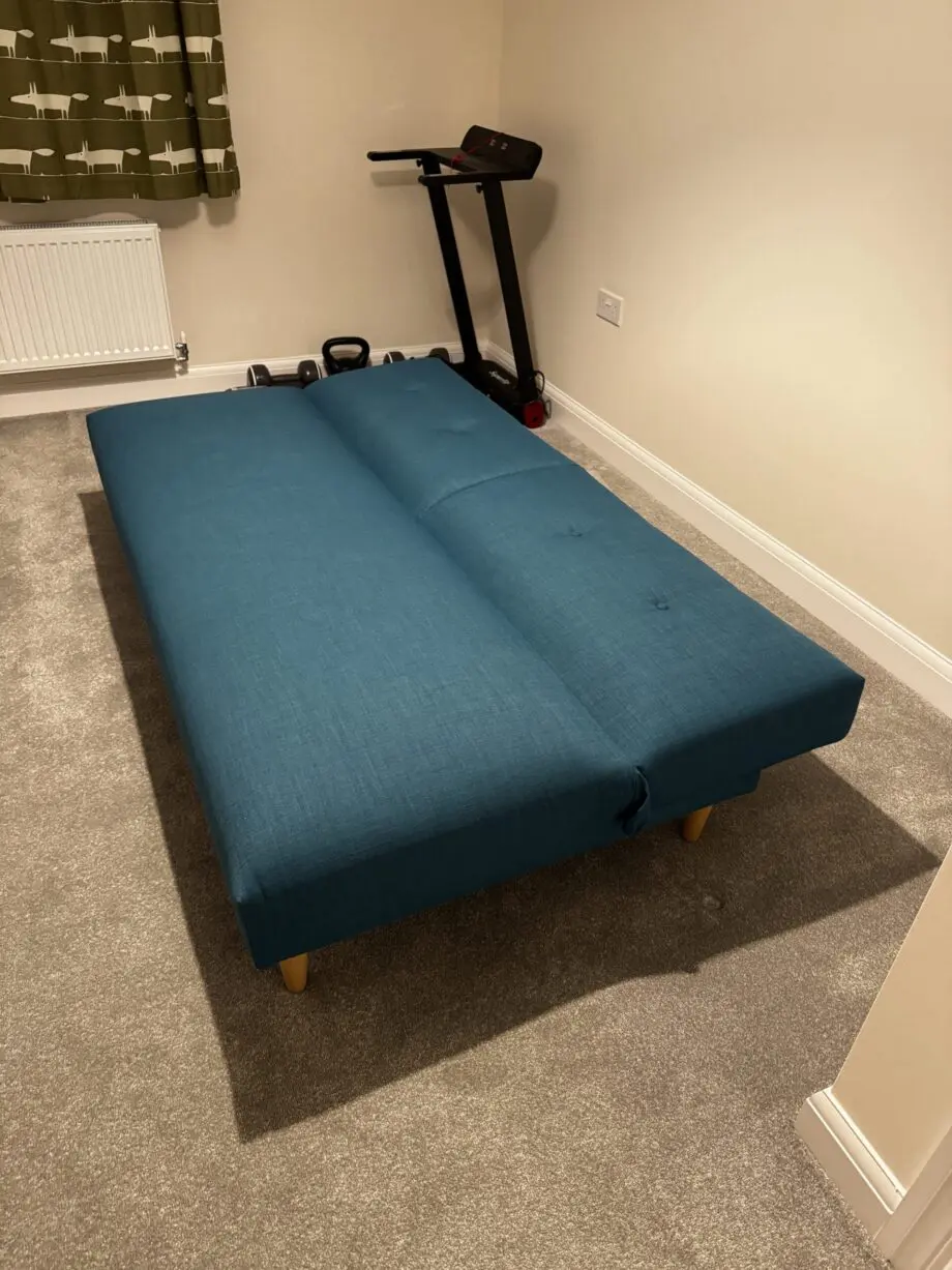 John Lewis ANYDAY Clapton Fixed Back Small Double Sofa Bed, Light Leg, Fraser Teal