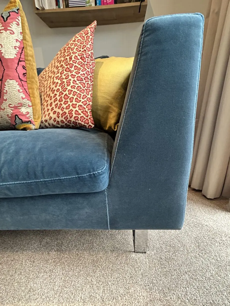 Love Your Home Blue Jasper Modern Sofa with Chaise