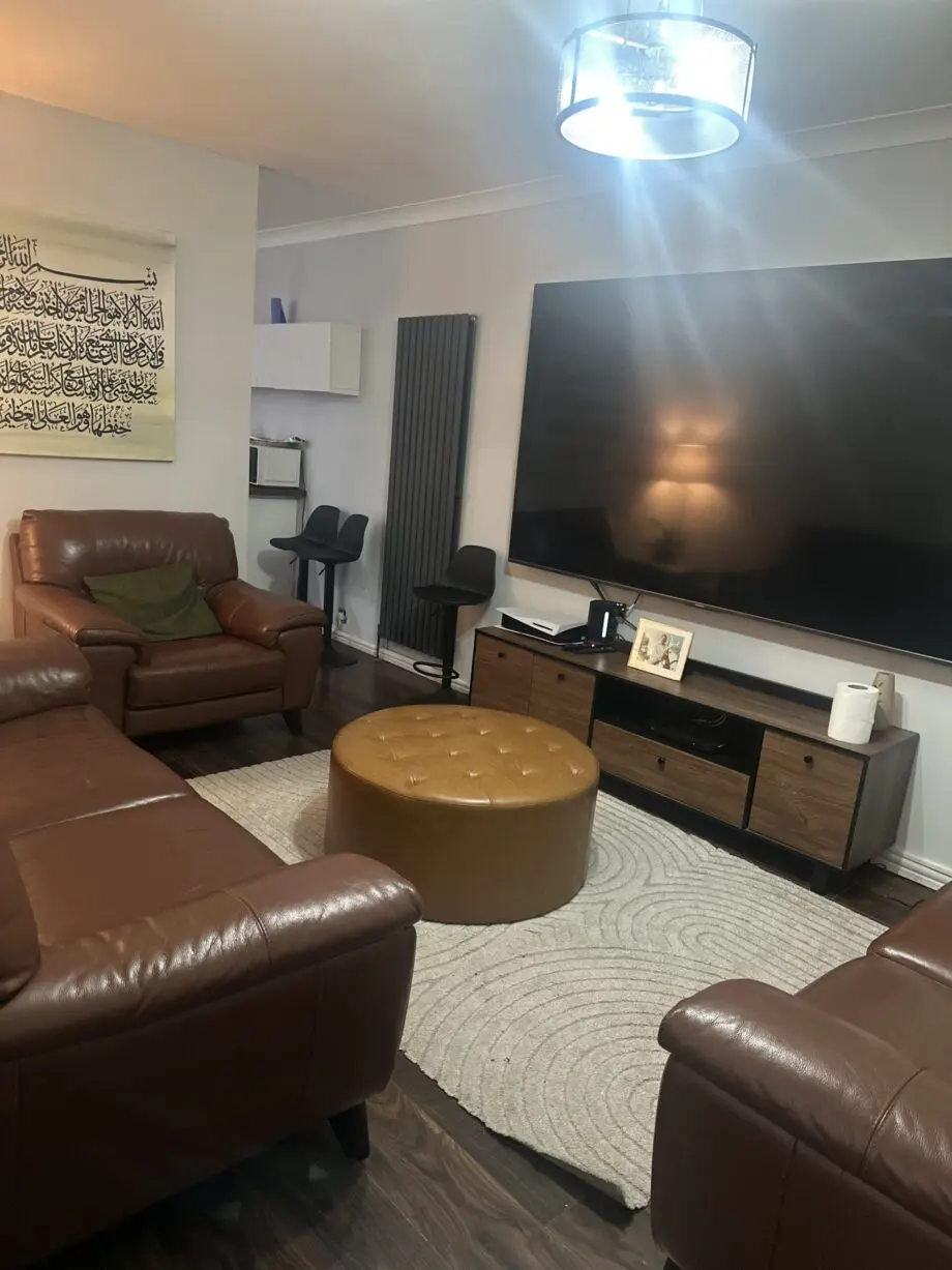 Dfs tan brown genuine leather sofa set