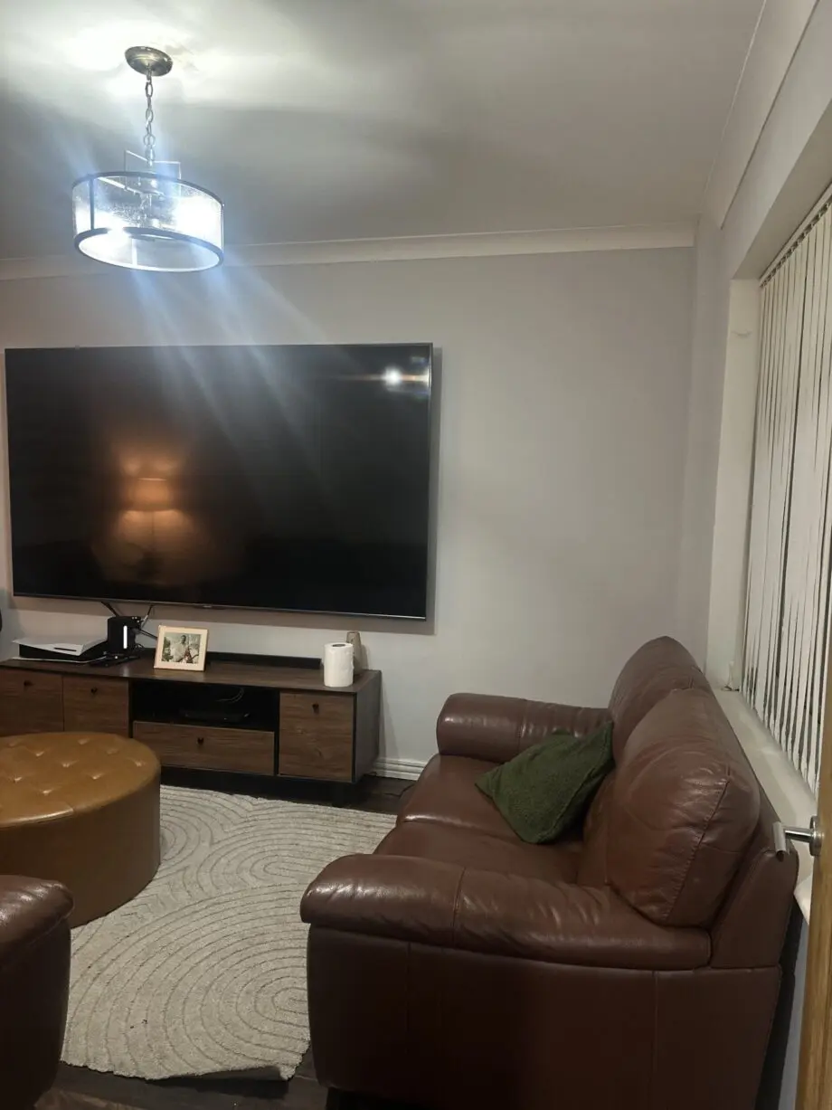 Dfs tan brown genuine leather sofa set