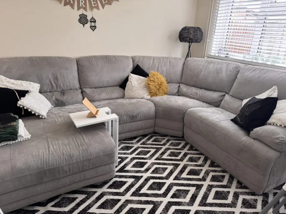 Large grey corner sofa