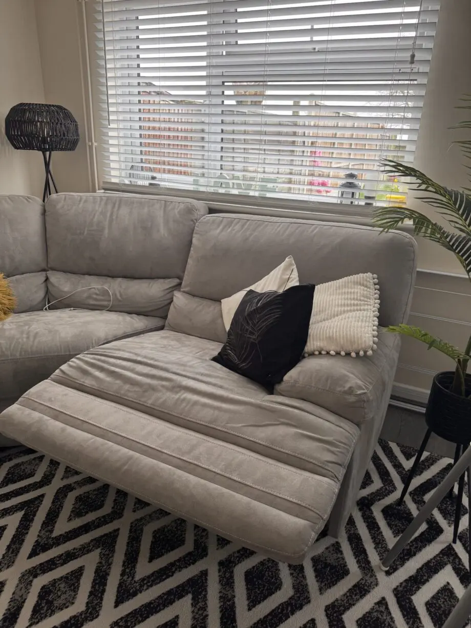 Large grey corner sofa