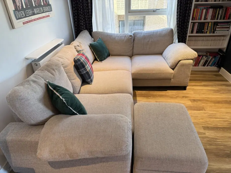 DFS Euphoria Corner sofa and stool