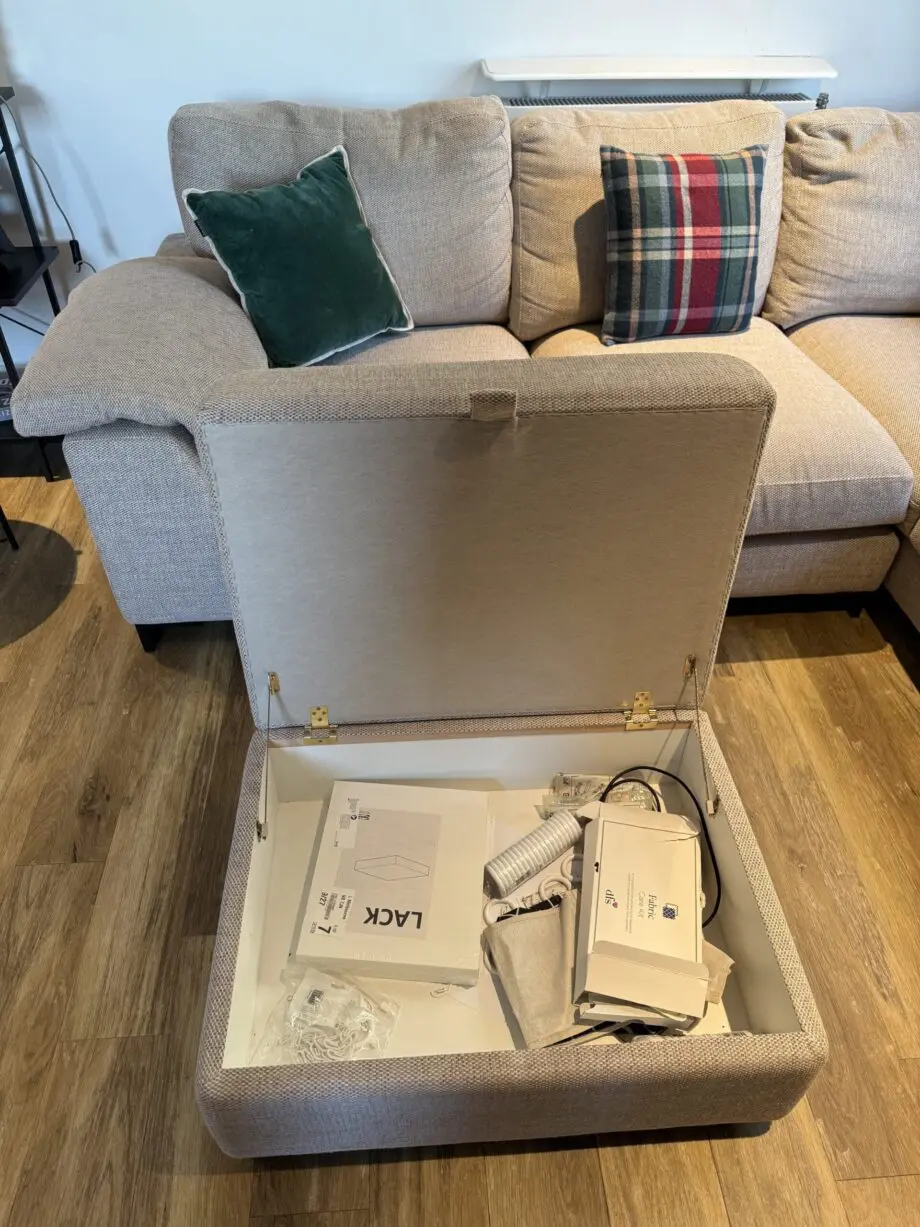 DFS Euphoria Corner sofa and stool