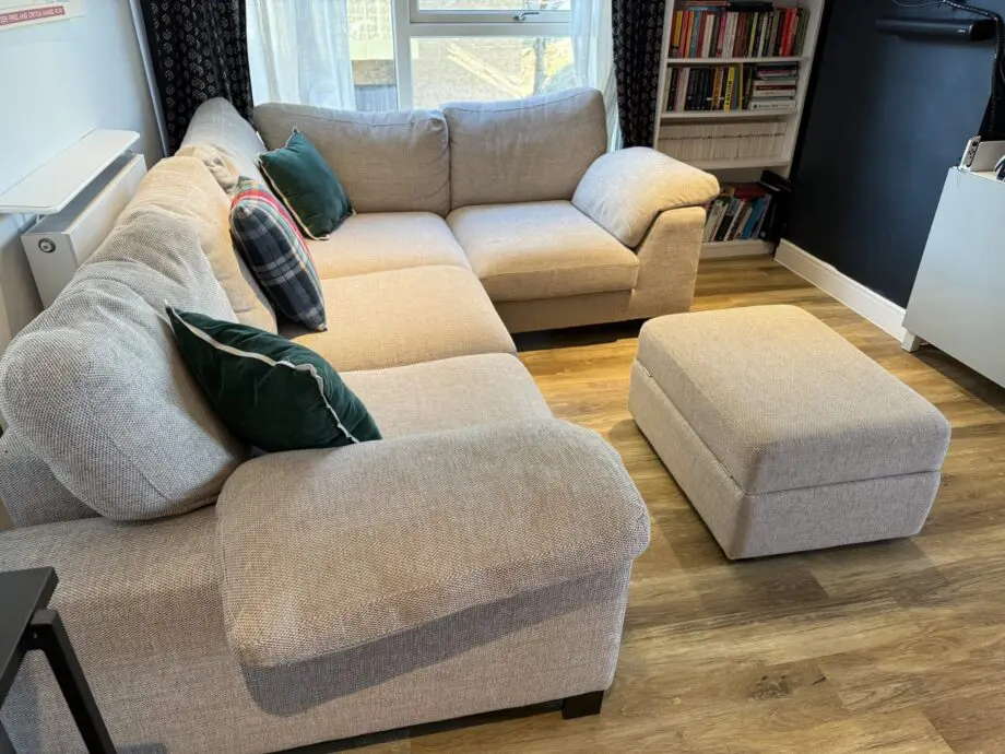 DFS Euphoria Corner sofa and stool