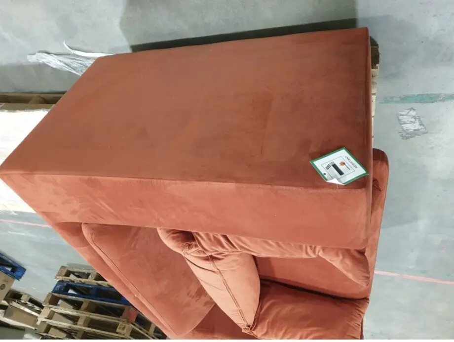 Burnt Orange Velvet Cuddle Chair