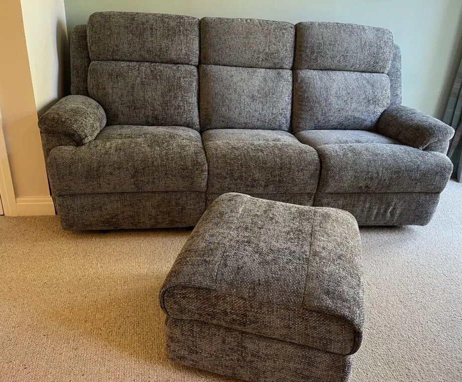 Sofology Grey 3 Seater Recliner Sofa