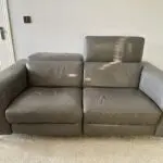 2 x Natuzzi Editions Pensiero Power Recliners in Dark Grey Leather
