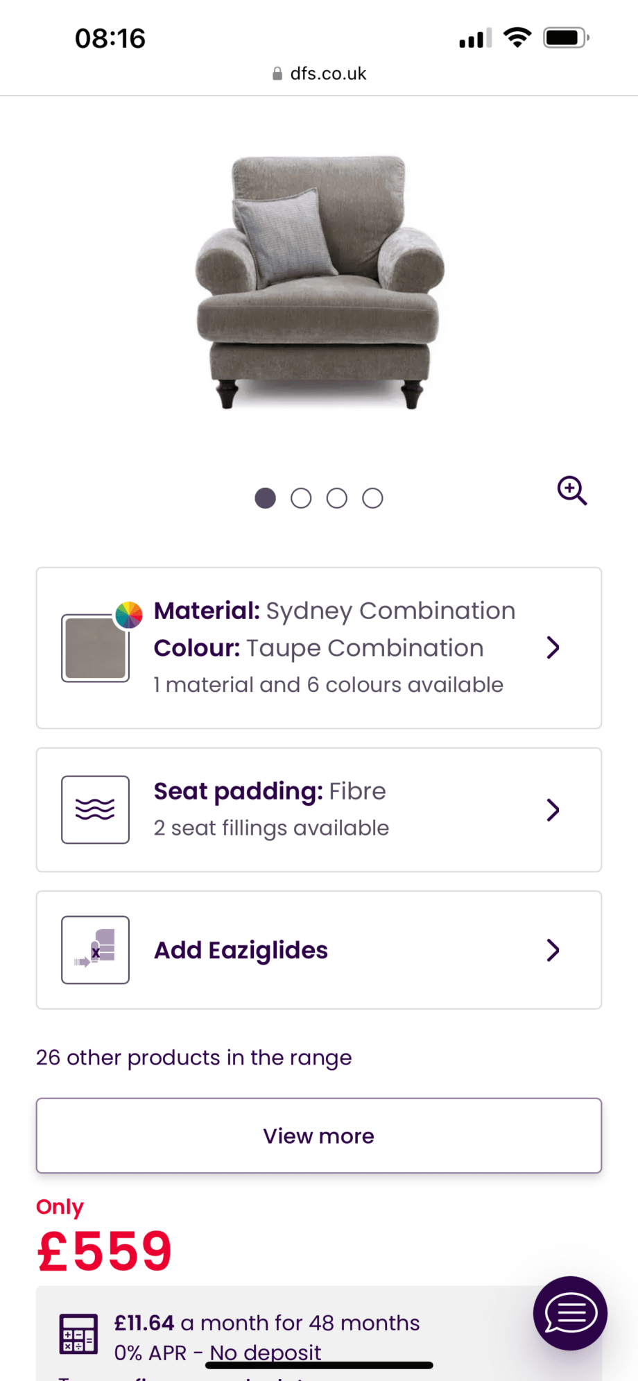 DFS Sydney armchair