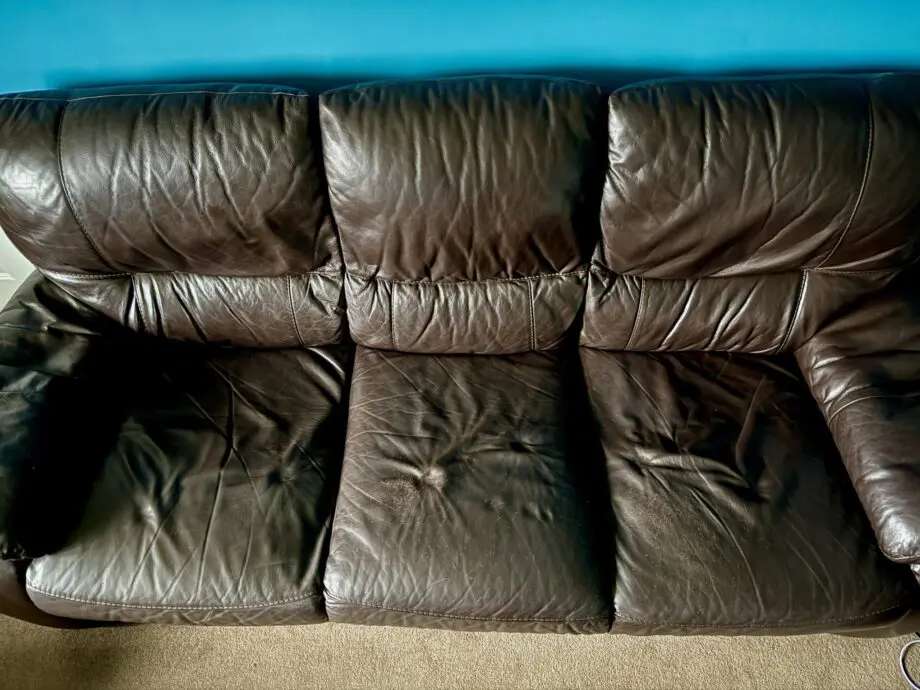 Large 3 Seater Leather Sofa