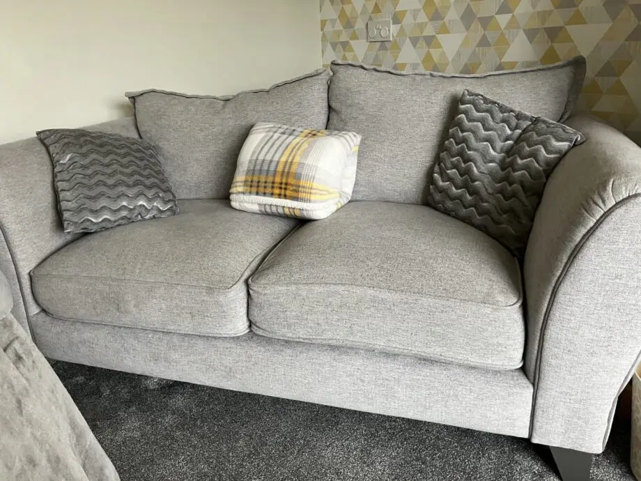 2/3 light grey sofa