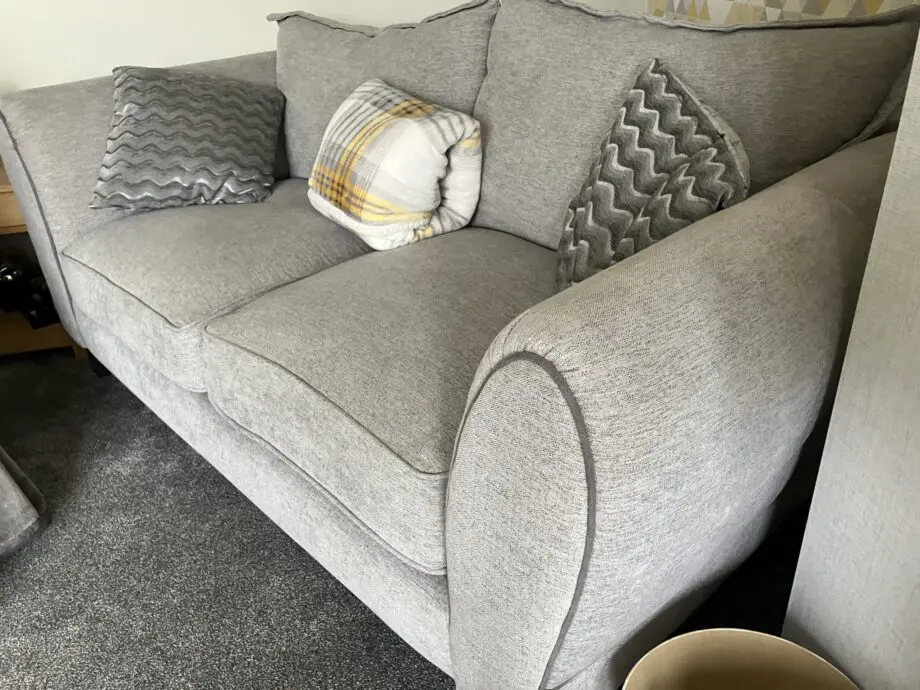 2/3 light grey sofa