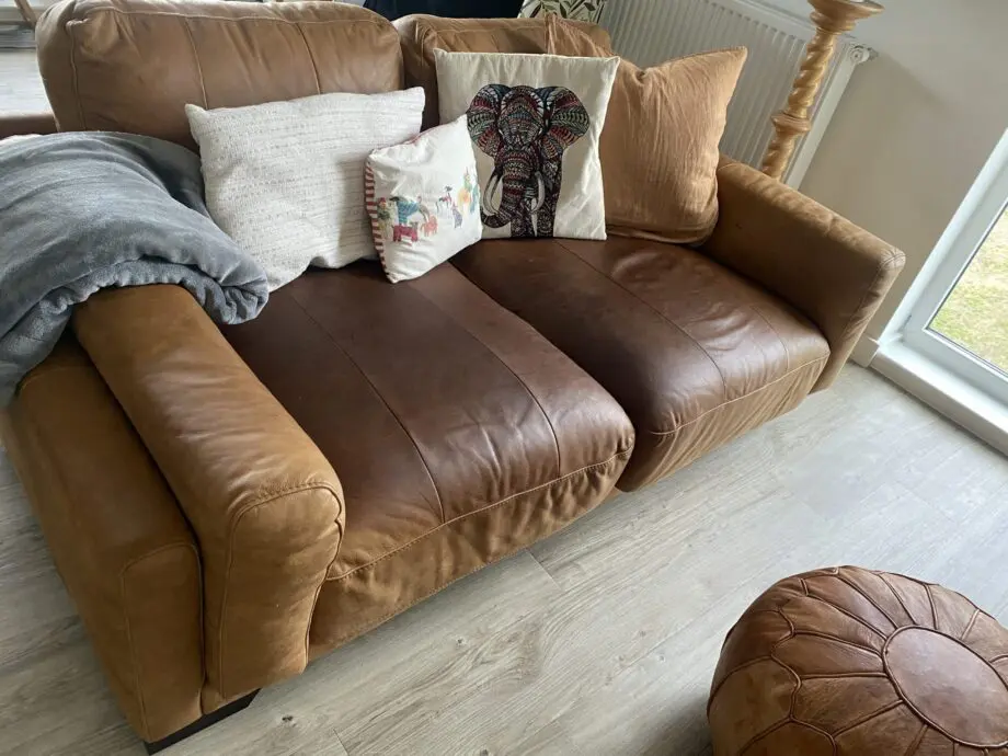 2 seater leather sofa