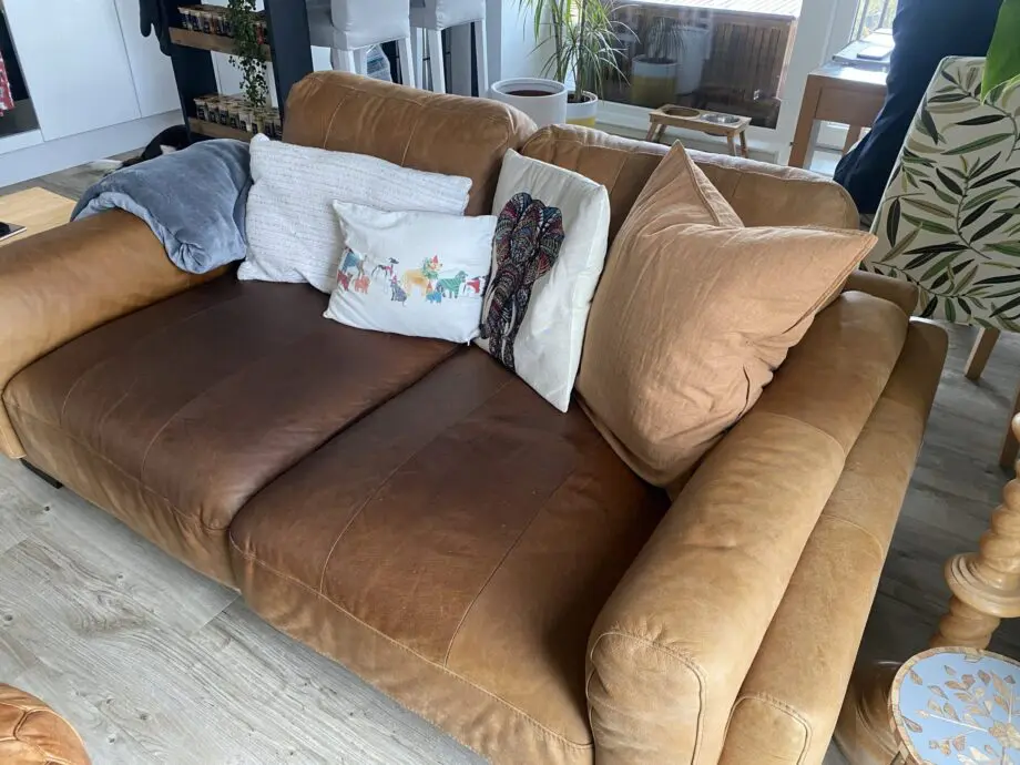 2 seater leather sofa