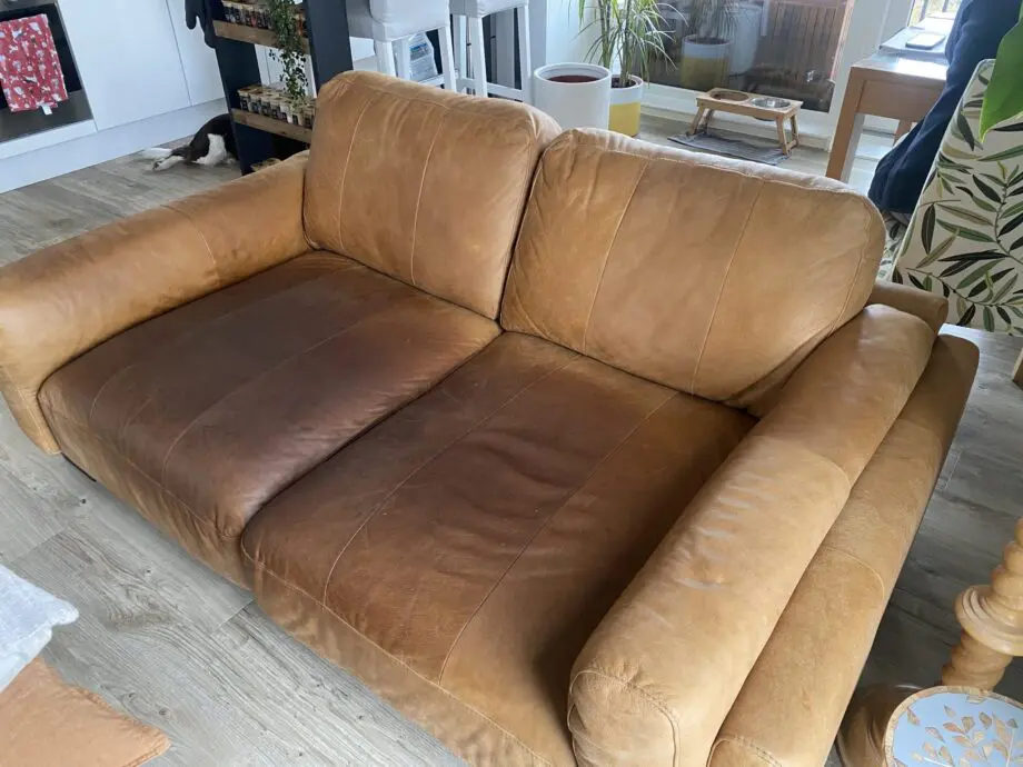 2 seater leather sofa