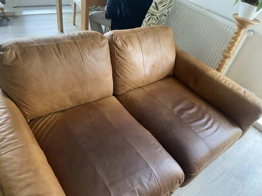 2 seater leather sofa