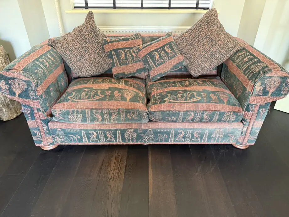 John Lewis russet/evergreen/gold 3-seat sofa