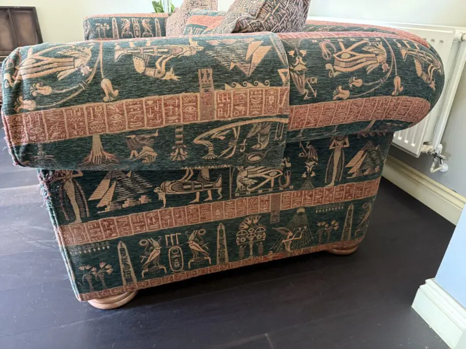 John Lewis russet/evergreen/gold 3-seat sofa