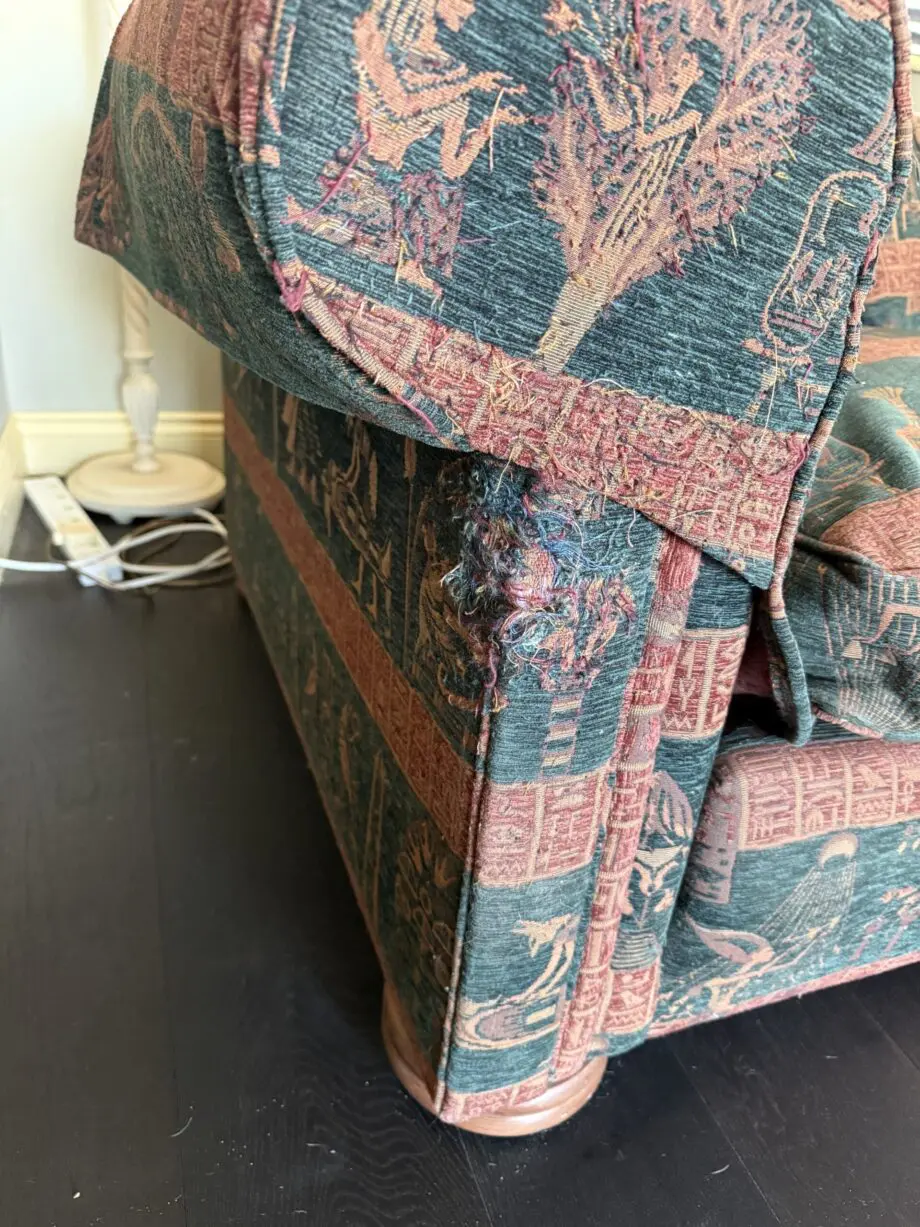 John Lewis russet/evergreen/gold 3-seat sofa