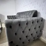 Plush velvet chesterfield sofa