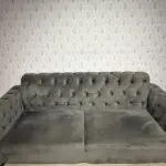 Plush velvet chesterfield sofa